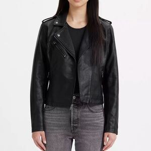 Levi's Faux Leather Moto Jacket Black